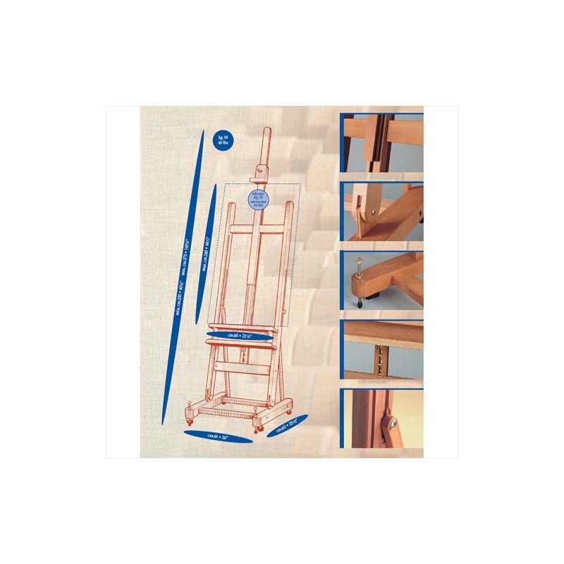 Material Bellas Artes - Pintura - Caballete para pintura Estudio con sistema cremallera M06 Mabef | totenart.com