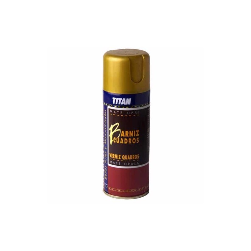Material Bellas Artes – pintura- Barniz mate opal Titan en spray para cuadros (200 ml) | totenart.com