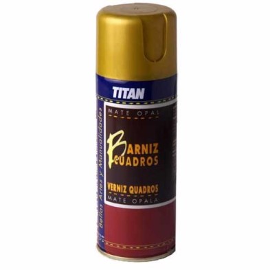 Material Bellas Artes – pintura- Barniz mate opal Titan en spray para cuadros (200 ml) | totenart.com