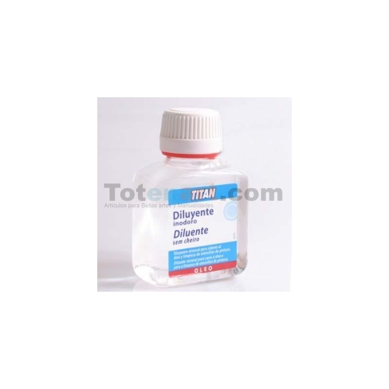 Material Bellas Artes-Materiales Pintura-Diluyente Inodoro Titan, 250 ml.