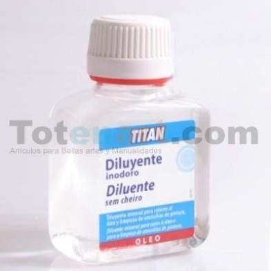 Material Bellas Artes-Materiales Pintura-Diluyente Inodoro Titan, 100 ml.