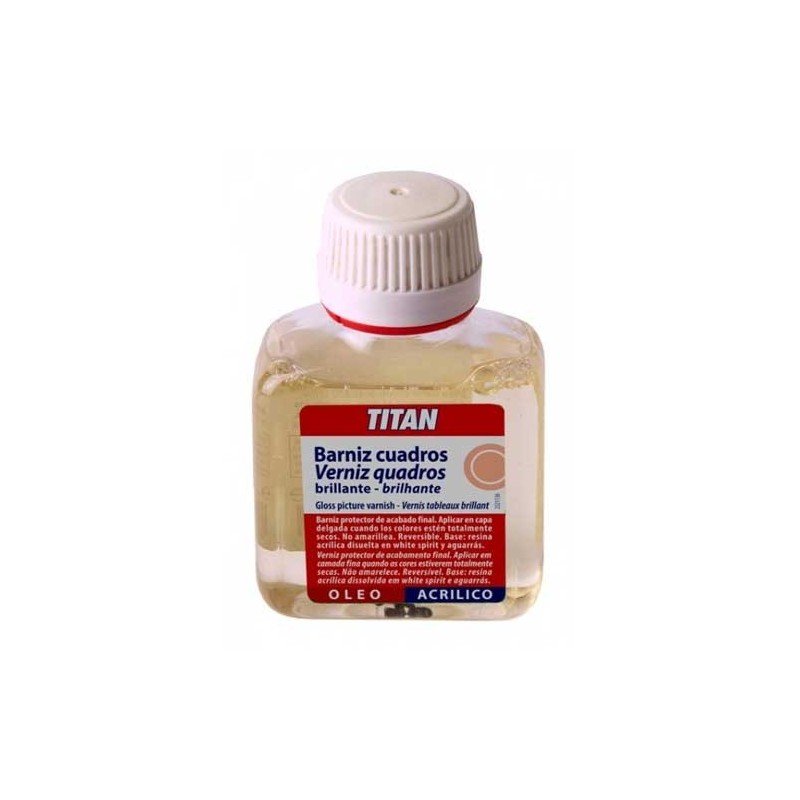 Material Bellas Artes – pintura- Barniz brillante Titan para cuadros (1000 ml) | totenart.com