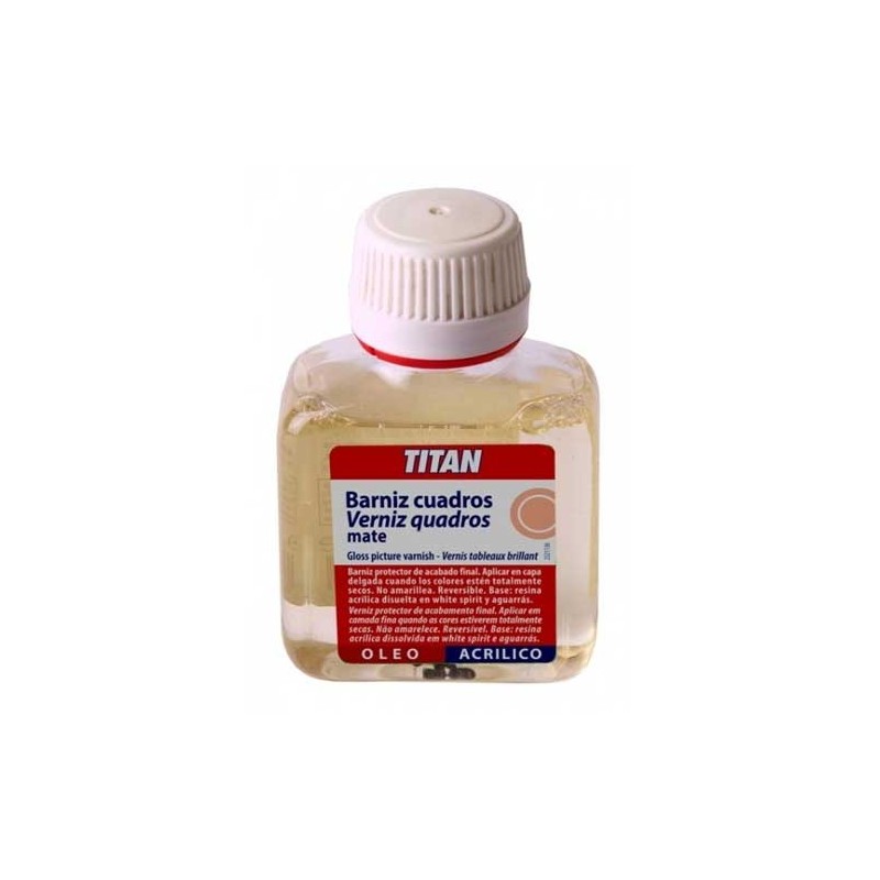 Material Bellas Artes – pintura- Barniz mate opal Titan para cuadros (250 ml) | totenart.com