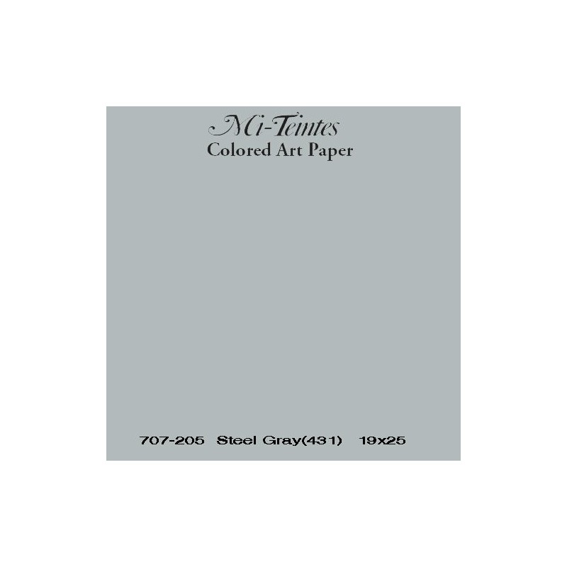 Mi-teintes Canson Gris Chine, 160 gr., 50x65 cm.