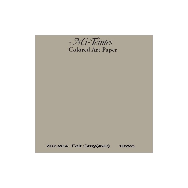 Mi-teintes Canson Gris Humo, 160 gr., 50x65 cm.