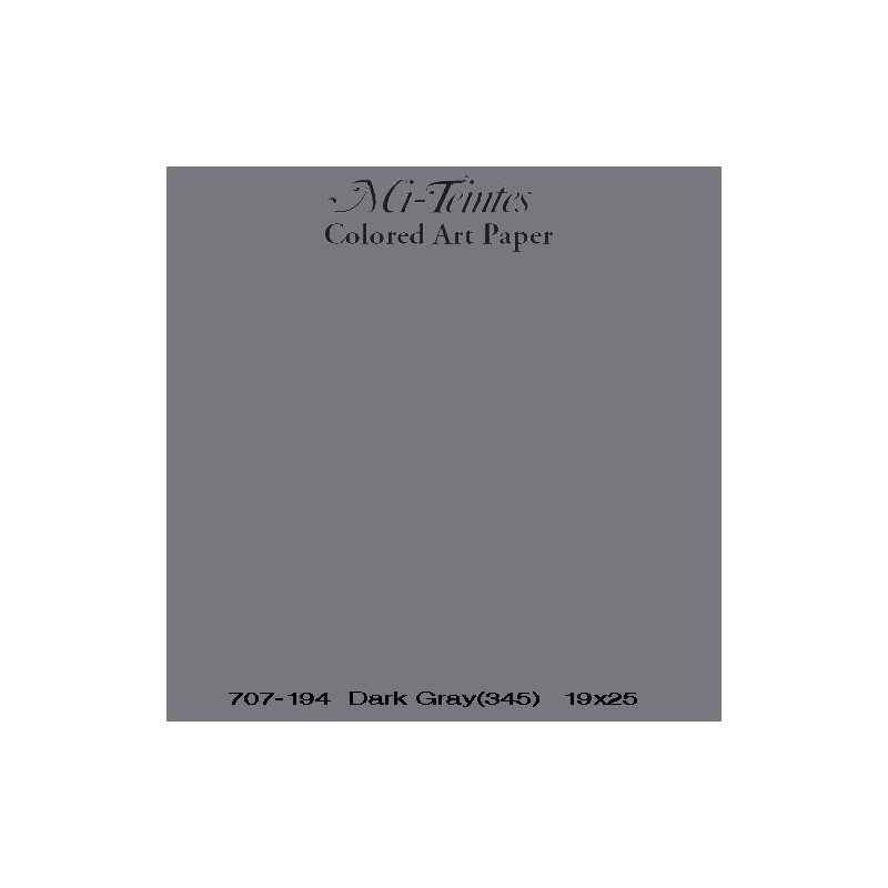 Mi-teintes Canson Gris Pizarra, 160 gr., 50x65 cm.