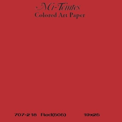 Mi-teintes Canson Rojo Vivo, 160 gr., 50x65 cm.