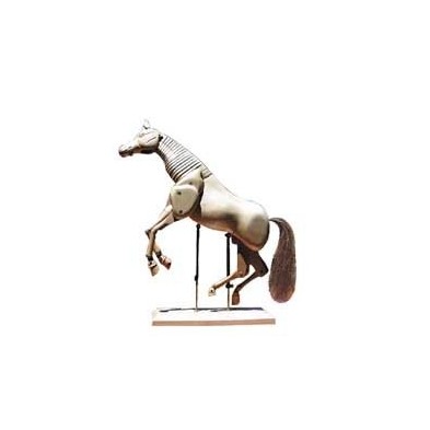 Caballo articulado 20 cm, madera natural