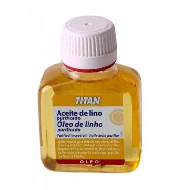 Material Bellas Artes-Materiales Pintura-Aceite lino purificado Titan, 250 ml.