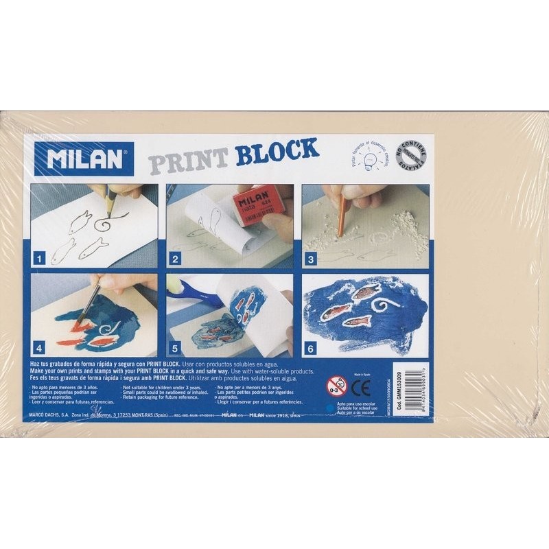 Material Manualidades-Xilografia-Milan Print Block 17x28.3 cm.