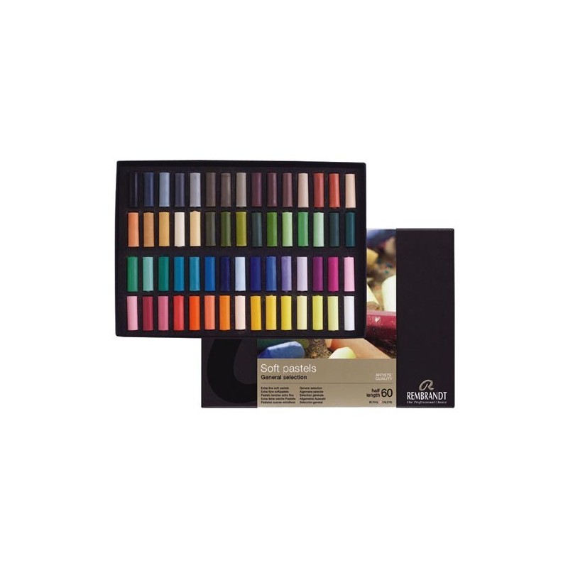 Material Bellas Artes – pintura-y-dibujo - Caja pastel Rembrandt 60 medios colores, Seleccion General | totenart.com