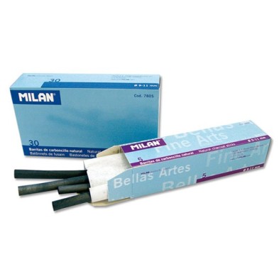 Materiales Bellas Artes-Dibujo-Carboncillo natural Milan, 9-11 mm., Caja 5 uds.