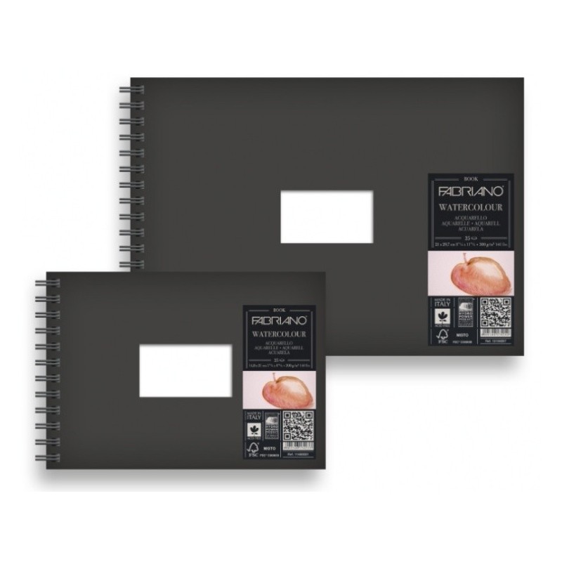 Material Bellas Artes – pintura-y-dibujo - Acuarela Book Fabriano 300 gr, 21x29.7 cm, block 25 h. | totenart.com