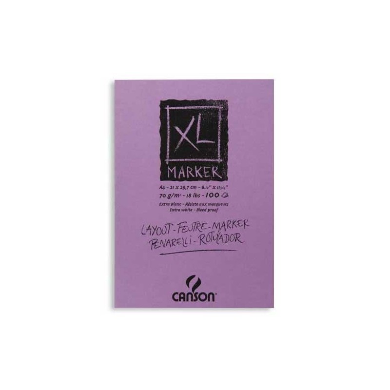 Material Bellas Artes-Dibujo-Block Xl Marker Canson, 29.7x42 cm, 70 gr, 100 h.