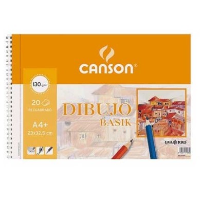 Material Bellas Artes – pintura-y-dibujo - Basik Dibujo, Bloc con anillas 20 h., 150 gr., A4+ | totenart.com