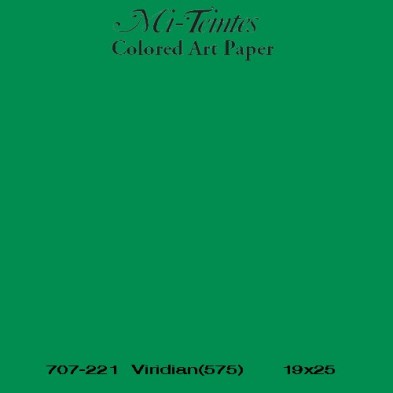 Mi-teintes Canson Verde Billar, 160 gr., 21X30 cm.