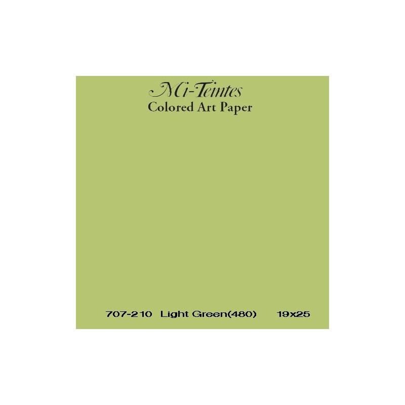 Mi-teintes Canson Verde Almendra, 160 gr., 21X30 cm.