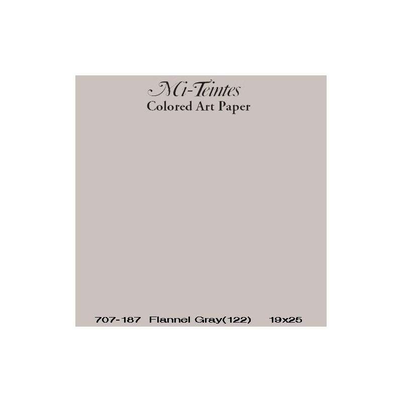 Mi-teintes Canson Gris Flanela, 160 gr., 21X30 cm.