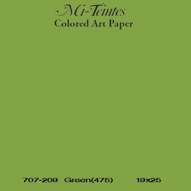 Mi-teintes Canson Verde Manzana, 160 gr., 50x65 cm.