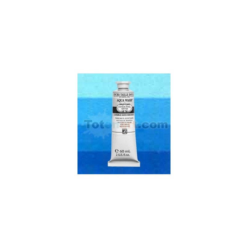 Material Bellas Artes-Grabado-Tinta Aqua wash Charbonnel Azul Oceano, 60 ml.