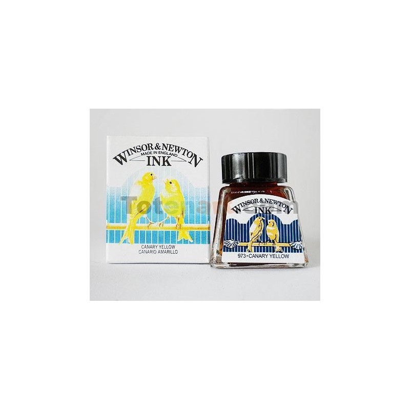 Tienda Online Manualidades-Tinta Dibujo Amarillo Canario Winsor Newton, 14 ml.