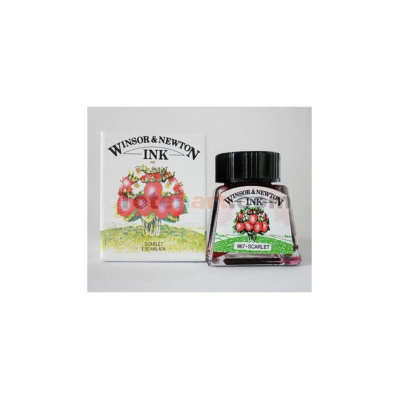 Tienda Online Manualidades-Tinta Dibujo Escarlata Winsor Newton, 14 ml.