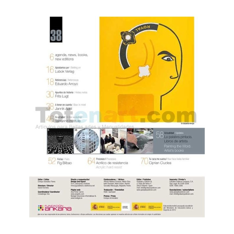 Materiales Bellas Artes-Revista Grabado y Edicion, n. 38