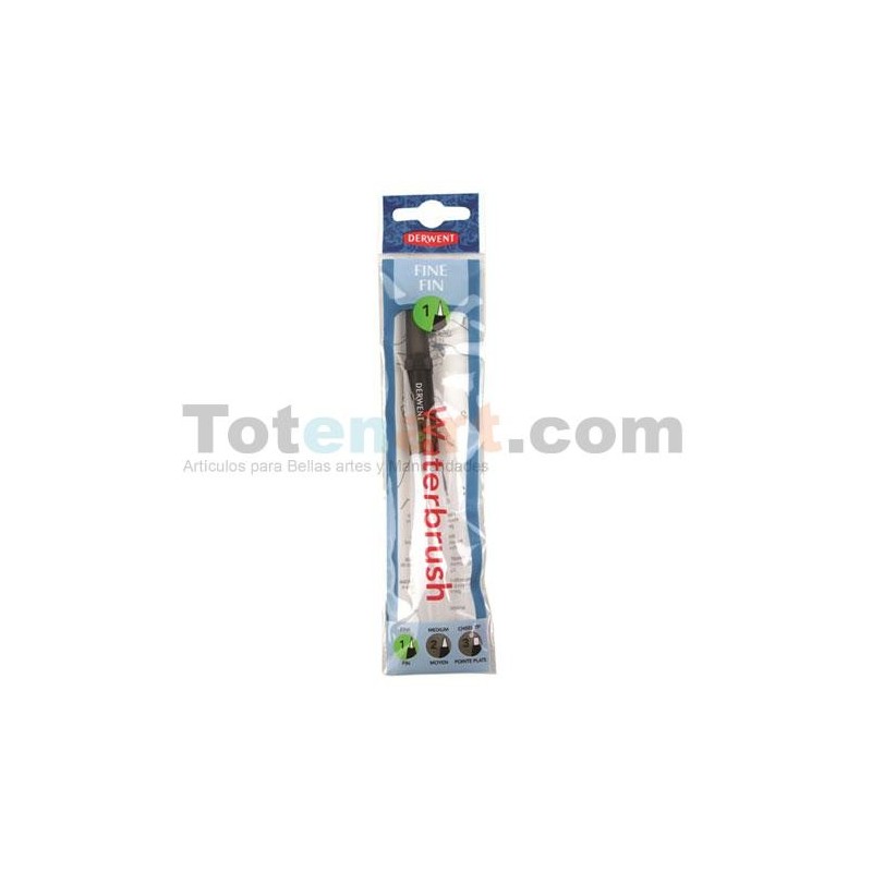 Material Bellas Artes - pintura - Pincel rellenable Derwent con deposito, n-1  punta Fina | totenart.com