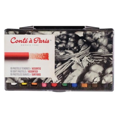 Material Bellas Artes – pintura-y-dibujo - Caja Conte 10 pasteles blandos surtidos  | totenart.com