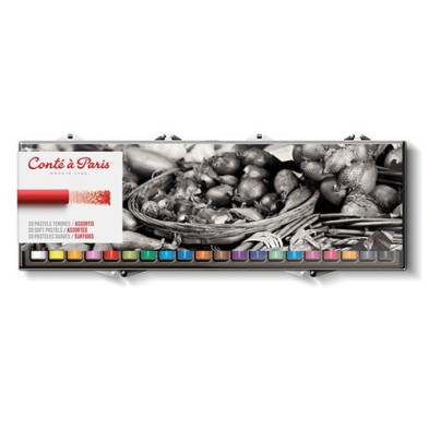 Material Bellas Artes – pintura-y-dibujo - Caja Conte 20 pasteles blandos surtidos  | totenart.com
