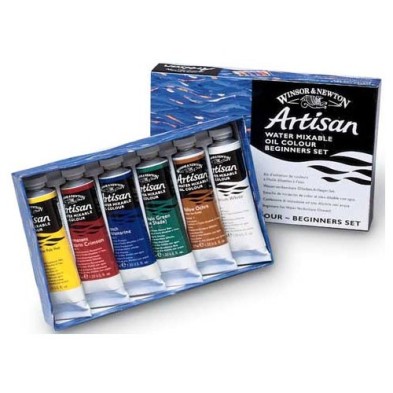 Material Bellas Artes-Pintura-Estuche Oleo al agua Artisan, 6 col. 37 ml