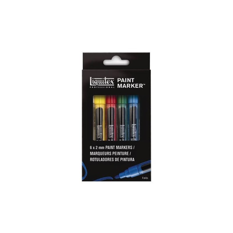 \nMaterial Bellas Artes - Pintura - Set de 6 rotuladores Liquitex Paint Marker (2 mm) | totenart.com