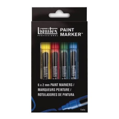 \nMaterial Bellas Artes - Pintura - Set de 6 rotuladores Liquitex Paint Marker (2 mm) | totenart.com