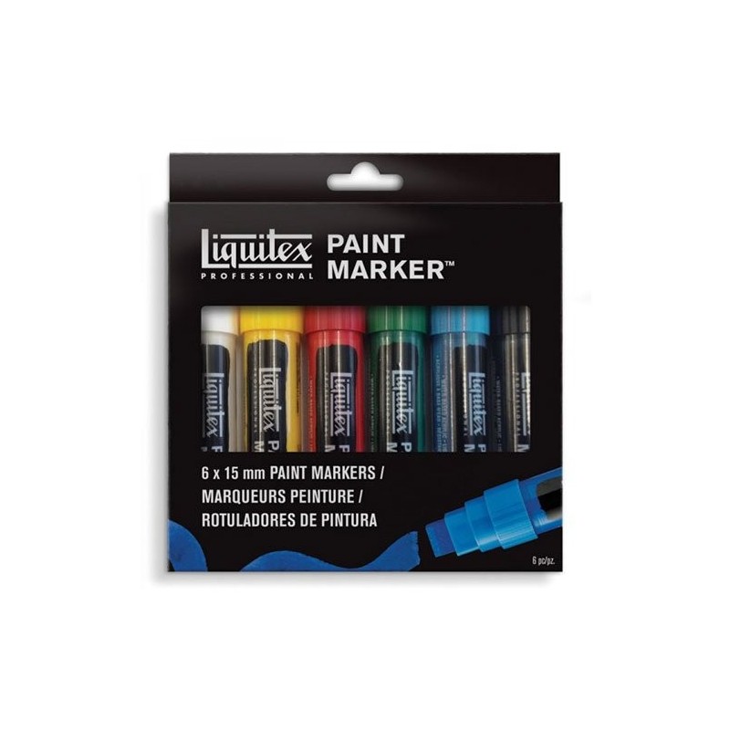 \nMaterial Bellas Artes - Pintura - Set de 6 rotuladores Liquitex Paint Marker (15 mm) | totenart.com