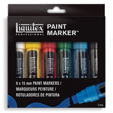 \nMaterial Bellas Artes - Pintura - Set de 6 rotuladores Liquitex Paint Marker (15 mm) | totenart.com