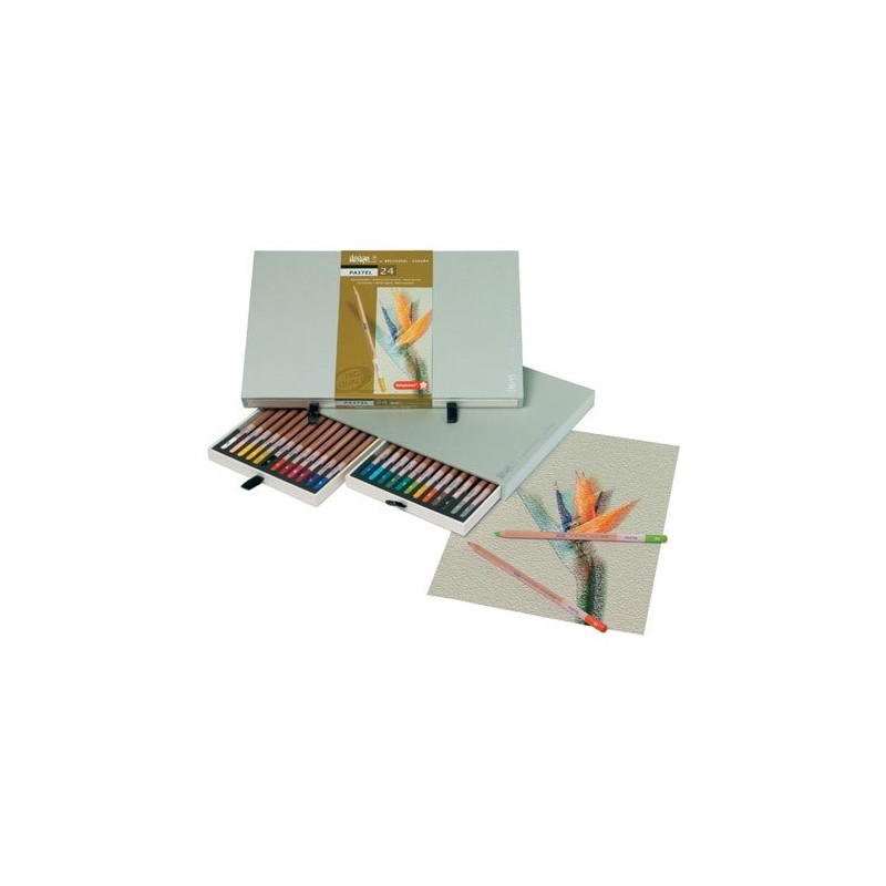 Material Bellas Artes – pintura-y-dibujo - Estuche de 24 lápices pastel Sakura Bruynzeel | totenart.com