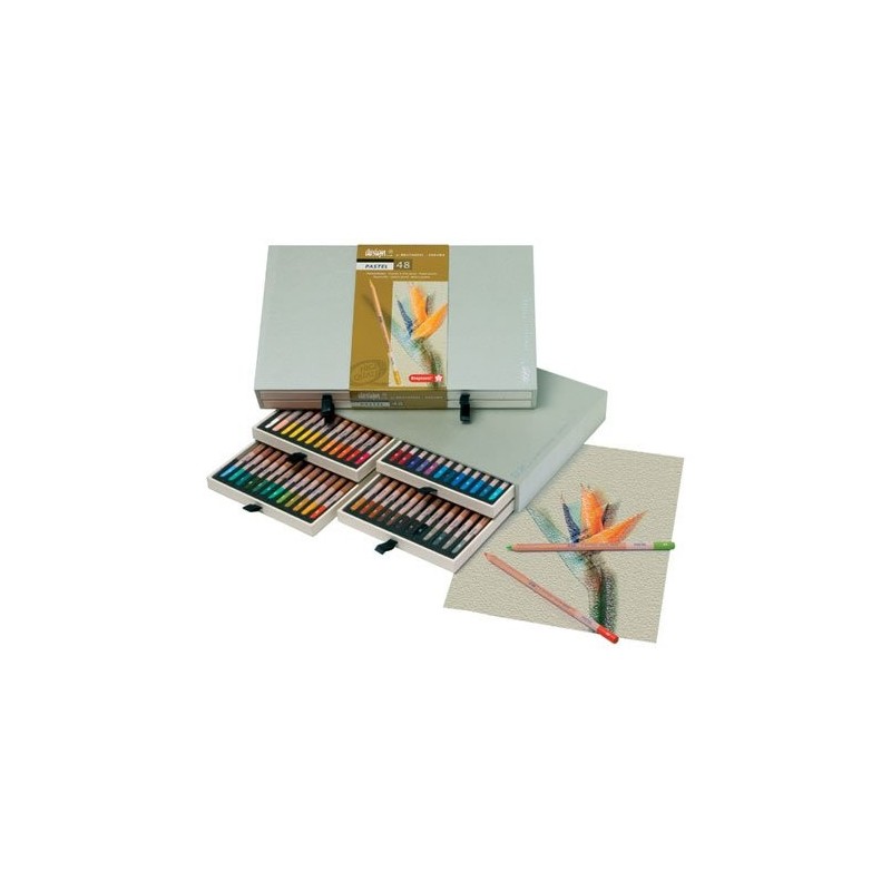 Material Bellas Artes – pintura-y-dibujo - Estuche de 48 lápices pastel Sakura Bruynzeel | totenart.com