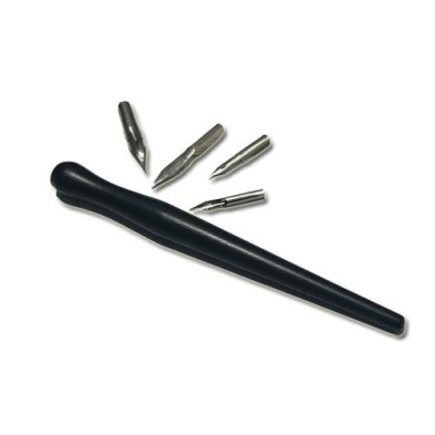 Juego palillero + 4 plumillas caligrafia Art Creation - Material Bellas Artes - Dibujo