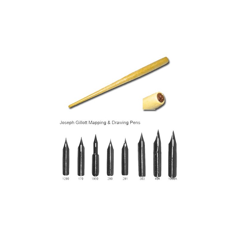 Juego palillero + 8 plumillas Joseph Guillot - Material Bellas Artes - Dibujo
