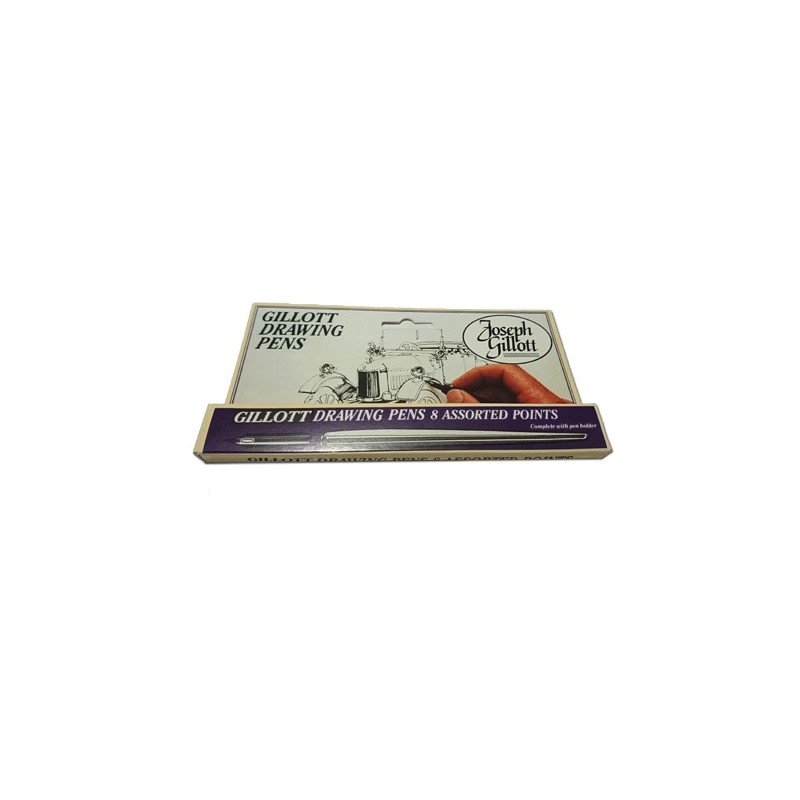 Juego palillero + 8 plumillas Joseph Guillot - Material Bellas Artes - Dibujo