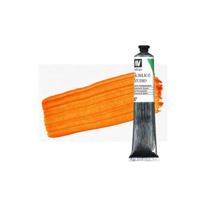 Material Bellas Artes - Pintura - Acrílico Vallejo Studio color naranja de cadmio (58 ml) | totenart.com