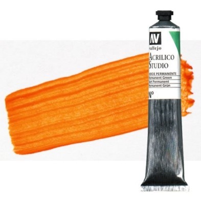 Material Bellas Artes - Pintura - Acrílico Vallejo Studio color naranja de cadmio (58 ml) | totenart.com