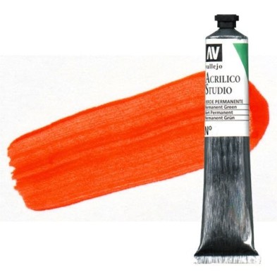 Material Bellas Artes - Pintura - Acrílico Vallejo Studio color rojo fluorescente (58 ml) | totenart.com