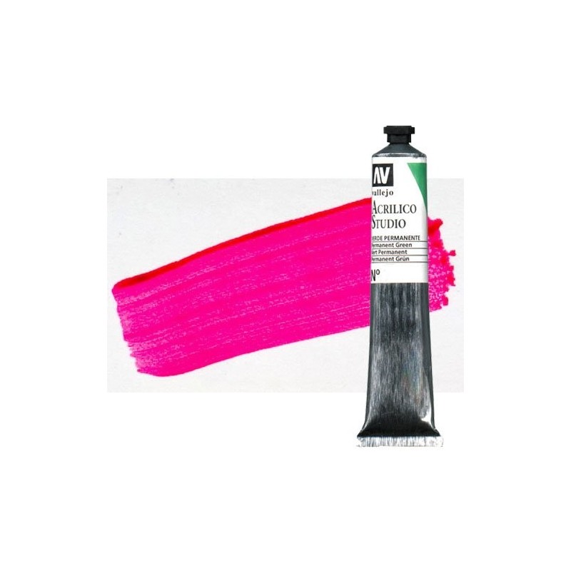 Material Bellas Artes - Pintura - Acrílico Vallejo Studio color rojo rosa fluorescente (58 ml) | totenart.com