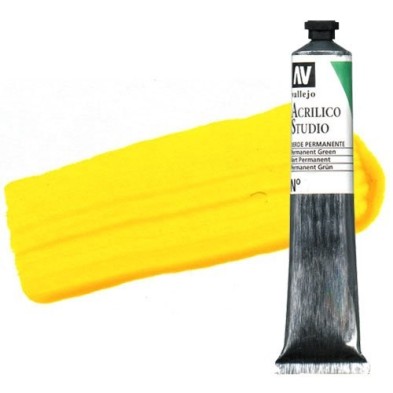Material Bellas Artes - Pintura - Acrílico Vallejo Studio color amarillo anaranjado (58 ml) | totenart.com