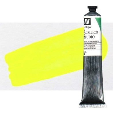 Material Bellas Artes - Pintura - Acrílico Vallejo Studio color amarillo fluorescente (58 ml) | totenart.com