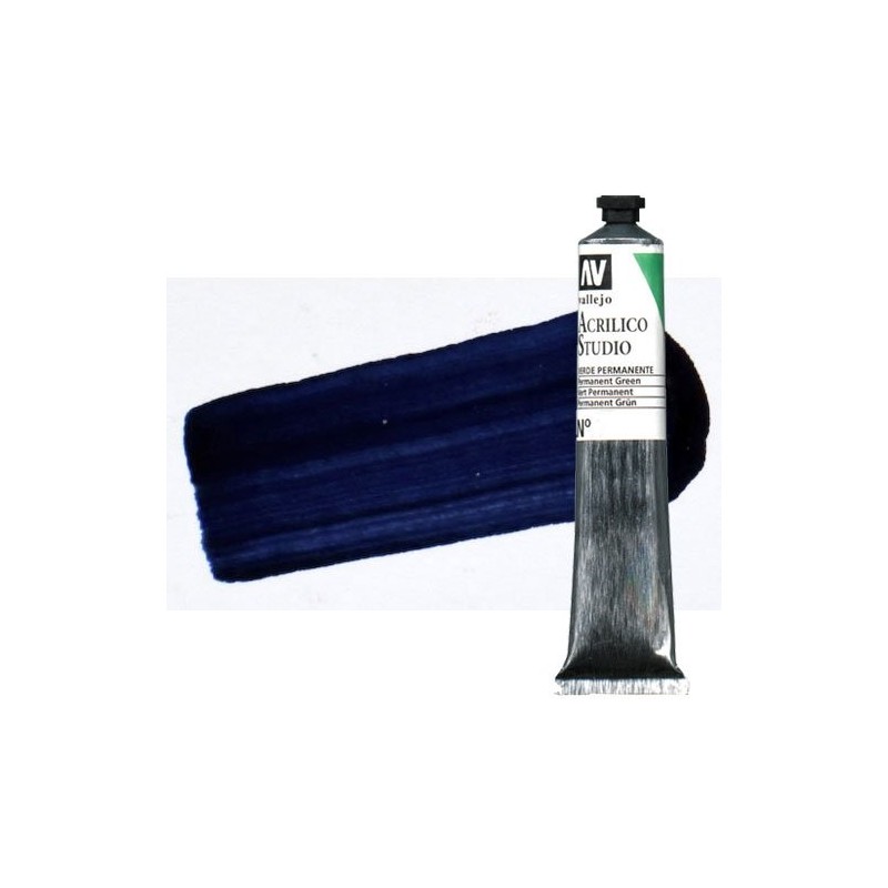 Material Bellas Artes - Pintura - Acrílico Vallejo Studio color azul de Prusia ftalocianina (58 ml) | totenart.com