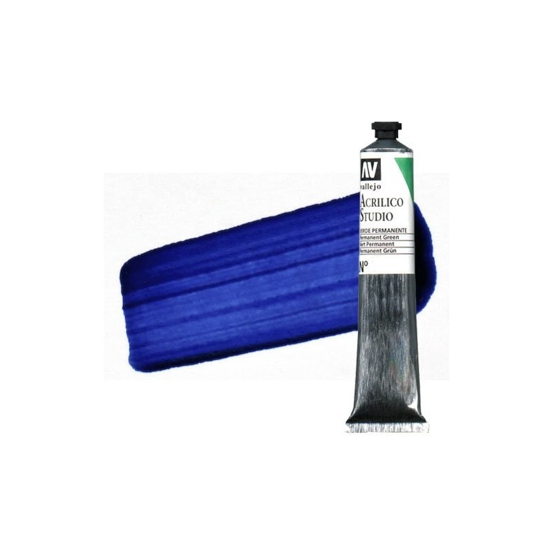 Material Bellas Artes - Pintura - Acrílico Vallejo Studio color azul ftalocianina (58 ml) | totenart.com