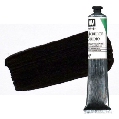 Material Bellas Artes - Pintura - Acrílico Vallejo Studio color negro óxido de hierro (58 ml) | totenart.com