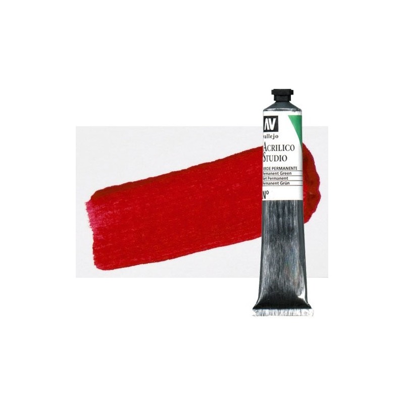 Material Bellas Artes - Pintura - Acrílico Vallejo Studio color rojo de cadmio oscuro (58 ml) | totenart.com